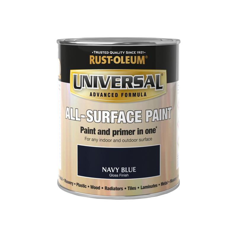 Rust Oleum Universal All Surface Paint 250ml Navy Blue