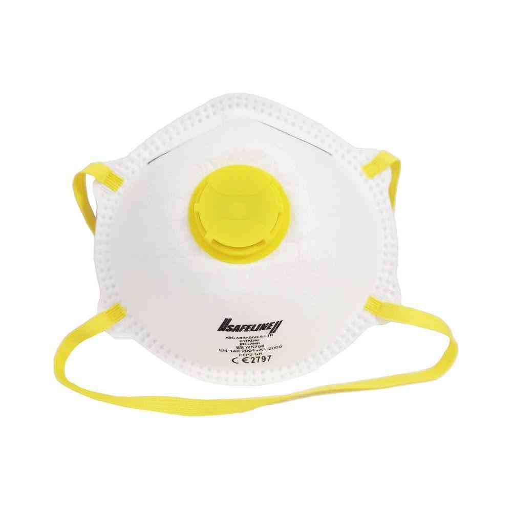 Safeline Abc 3Pc Mopulded Valved Dust Mask Ffp2