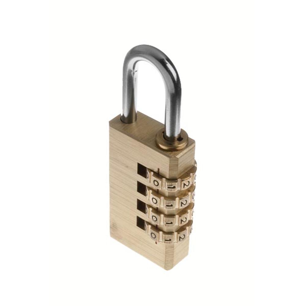 Tessi Brass Programmable Side Combination Padlock, 30mm