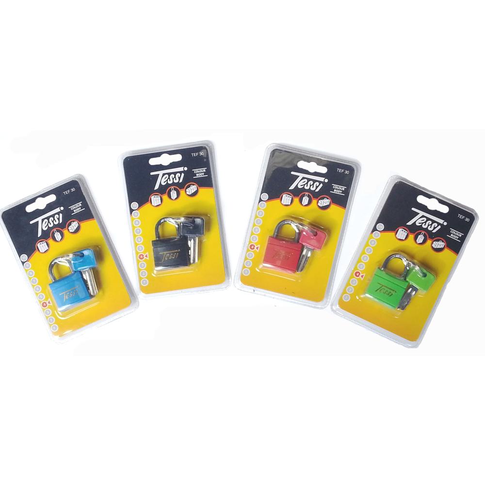 Tessi Colour Body Padlock In Assorted Colours, 30mm