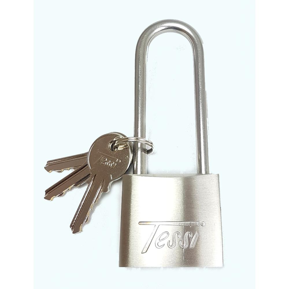 Tessi Stainless Steel Padlock With Long Shackle, 40mm