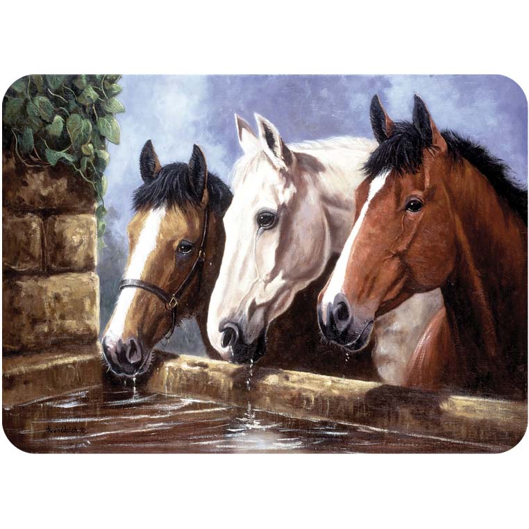 Tuftop Glass Worktop Saver - Three Of A Kind 30cm X 40cm
