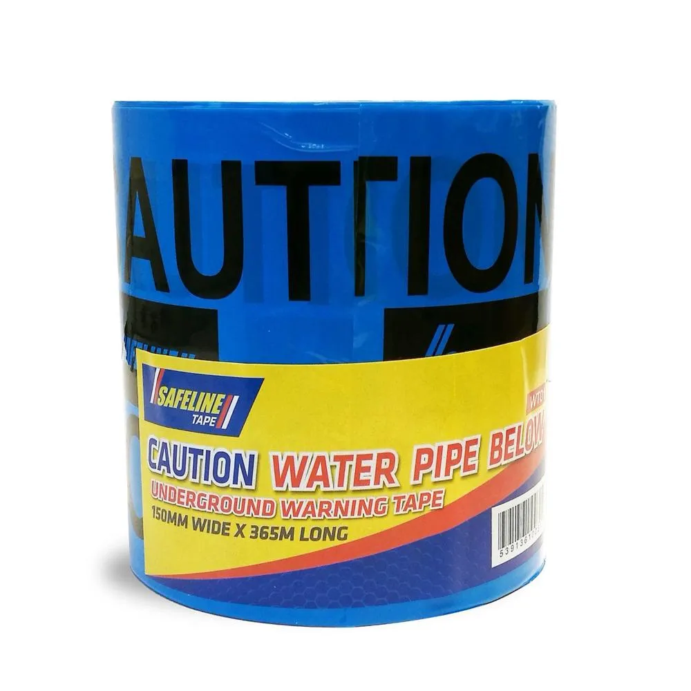 Safeline Water Mains Underground Warning Tape 150mm X 365M