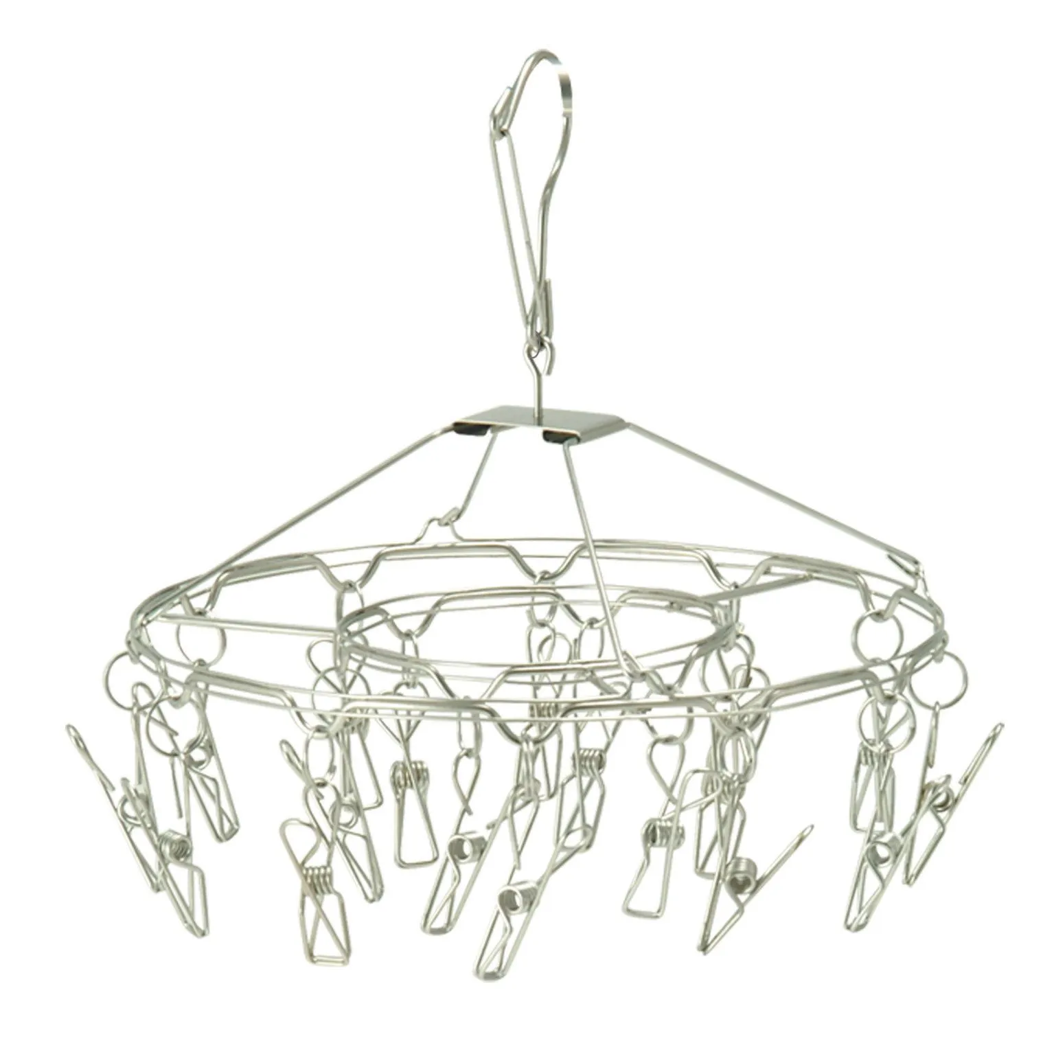 De Vielle Premium Round Stainless Steel 18 Peg Sock Hangers