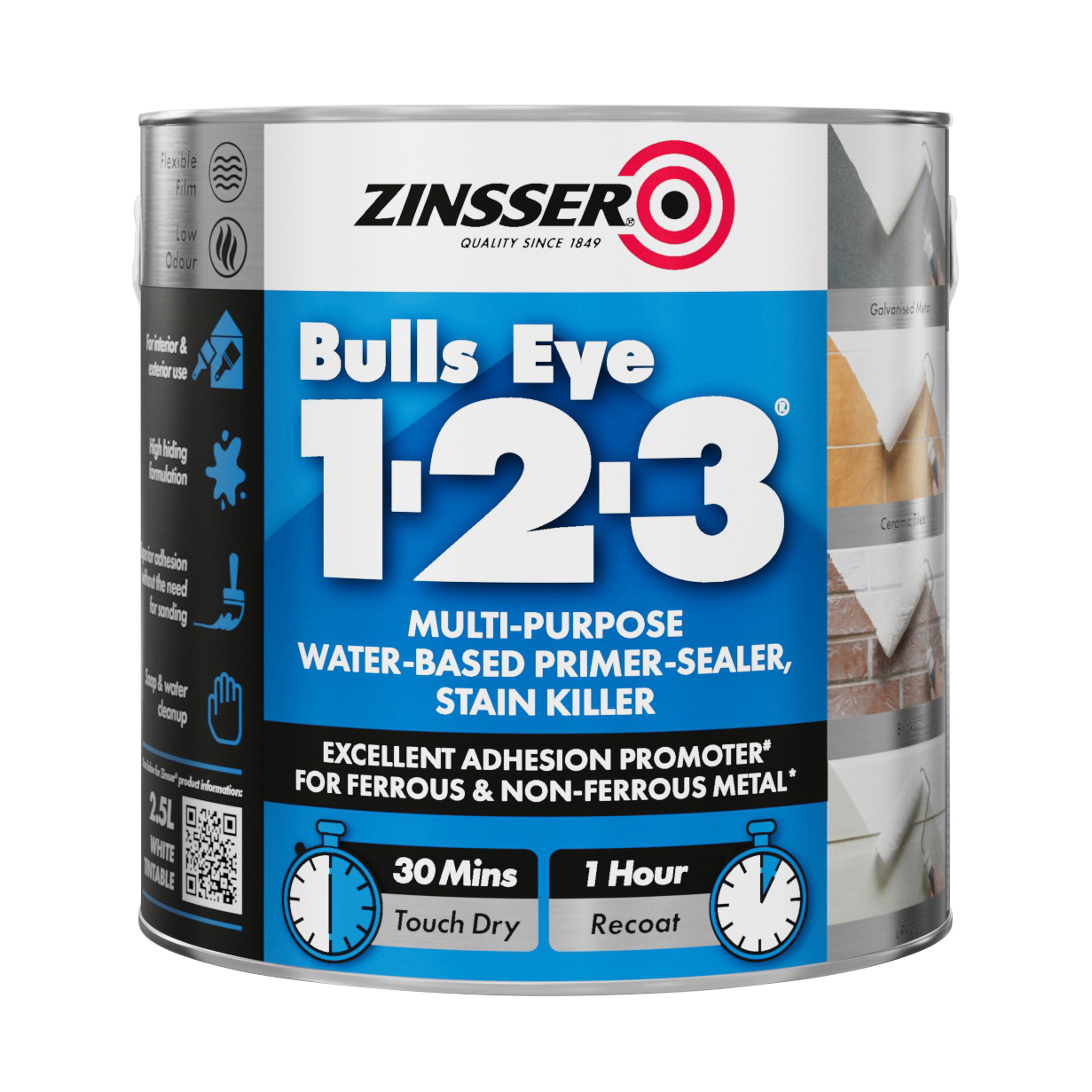 Zinsser Bulls Eye 1-2-3 Primer Sealer 2.5L