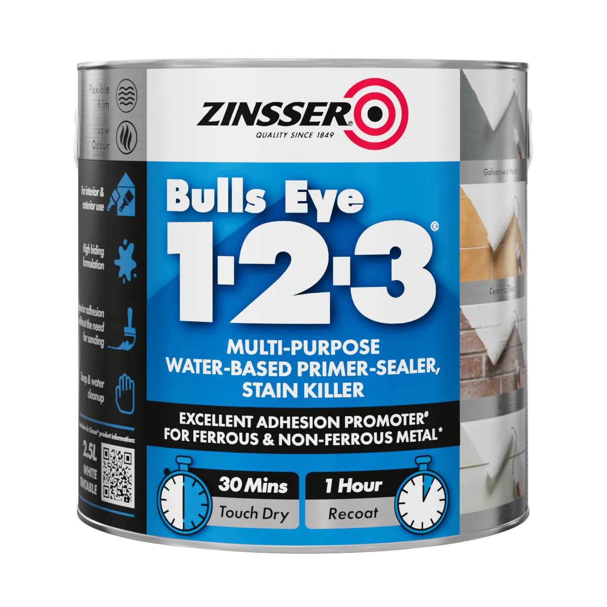 Zinsser Bulls Eye 1-2-3 Primer Sealer 2.5L