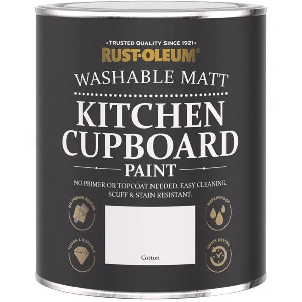 Rust Oleum Kitchen Cupboard Paint Cotton 750ml