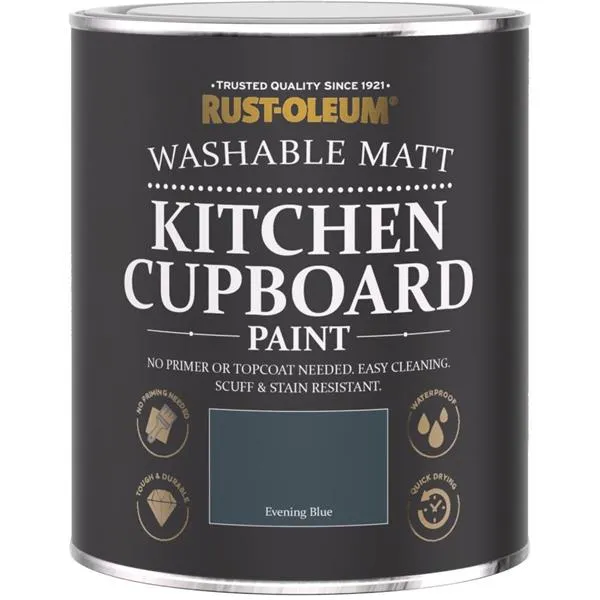 Rust Oleum Kitchen Cupboard Paint Evening Blue  750ml