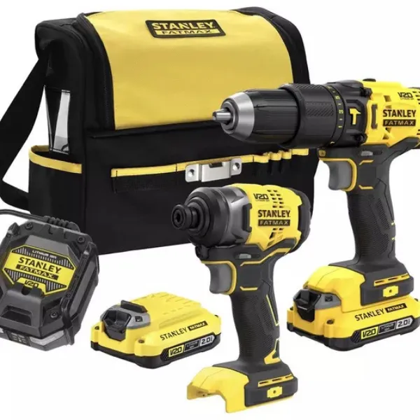 Stanley Fatmax V20 18V Combi & Impact Driver - 2 X 2.0Ah Softbag Kit